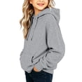 thumbnail image 3 of Kids Long Sleeve Pullover Hoodie Casual Relaxed Fit Sweatshirt with Drawstring Hood and Kangaroo Pocket for Boys Girls, 3 of 4