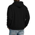 thumbnail image 4 of Hoodie Mens Quarter Zip Pullover Basic Sweatshirt Men Drawstring Hooded with Plain Elastic Hem 1/4 Zip Sweatshirt Black XL, 4 of 9