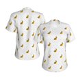 thumbnail image 3 of Yiaed Gold Rabbit Print Women's T Shirt V-Neck Short Sleeve Shirt Casual Breathable Tee Summer Tops-Medium, 3 of 5