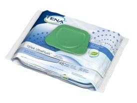 TENA UltraFlush Personal Wipe, Flushable Washcloth, 48 count