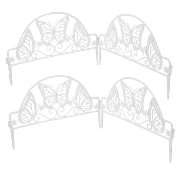 4 x garden fence-white