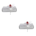 thumbnail image 1 of Bearachild Flor de rosa de cristal rojo, regalo del Día de San Valentín, decoración de boda para el hogar, decoración de mesa, adorno de centro de Tallo plateado y flor roja 2piezas, 1 of 6