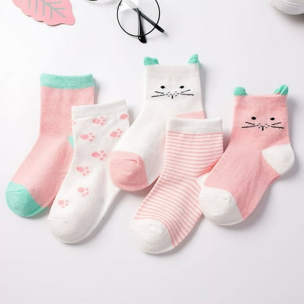 Calcetines de algodón para bebés, niños y niñas, de primavera y otoño, calcetines para bebés, calcetines de dibujos animados bonitos para recién nacidos