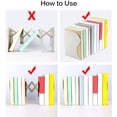 thumbnail image 4 of Sujetalibros ajustables, sujetalibros de escritorio resistentes, organizador de libros de oficina, sujetalibros decorativos de metal para niños, libros, revistas, blanco, 4 of 8