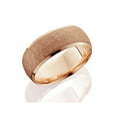 thumbnail image 2 of 7mm 14K Rose Gold Hammered Wedding Band Beveled Edge Mens, 2 of 2