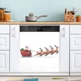 thumbnail image 5 of IAUYY Magnetic decorative sticker - 23x26 Inch PVC Refrigerator Decorative Cover, Removable DIY Art for Kitchen Appliances The Sled Pulled by The Reindeer, 5 of 6