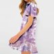 thumbnail image 3 of WILLBEST Vestidos de Algodon para Mujer Vestido Casual de Mujer con Estampado Tie-Dye, Manga Corta, Dobladillo con Volantes para Comodidad y Estilo Diario Grande​​, 3 of 3