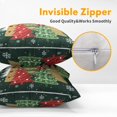 thumbnail image 3 of Christmas Tree Throw Pillow Covers 16x16 Inch Set of 2 Red Gold Green Pine Trees Decorative Pillows Pillowcase Square Cotton Linen Cushion Case for Bed Living Room Outdoor Car, 3 of 6