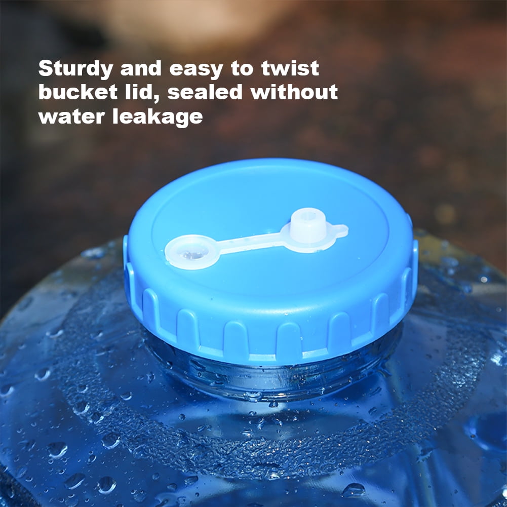 5 gal Water Jug Large Capacity Container, Thicken Leakproof Tank with Spigot, Portable Water Storage for Indoor Outdoor (Clear Blue)