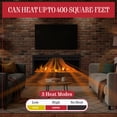 thumbnail image 6 of Northwest Wall Mounted Electric Fireplace - 50-Inch Wall Mount Fireplace with Front Vent and Remote Controlled LED Flames (Black), 6 of 9