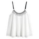 thumbnail image 1 of Playeras,Blusas y Tops,Ropa para Mujer Verano Tops Camiseta sin mangas bordada para mujer, blusa sin mangas de gasa, blusa para mujer (White, XL), 1 of 6