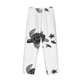 thumbnail image 6 of Uemuo Family Of Sea Turtles Pattern Men's Wide Leg Palazzo Lounge Pants with Pockets Light Weight Loose Comfy Casual Pajama Pants-Large, 6 of 9