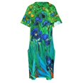 thumbnail image 4 of Vestido holgado con bolsillos y estampado de lirios de jardín HDR, vestido holgado para mujer, ropa estética., 4 of 6