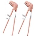 thumbnail image 1 of Dinosaur Training Chopsticks,2pcs Chopsticks For Kids ,Reusable Chopsticks Learning Chopstick Helper,Pink+Pink, 1 of 5