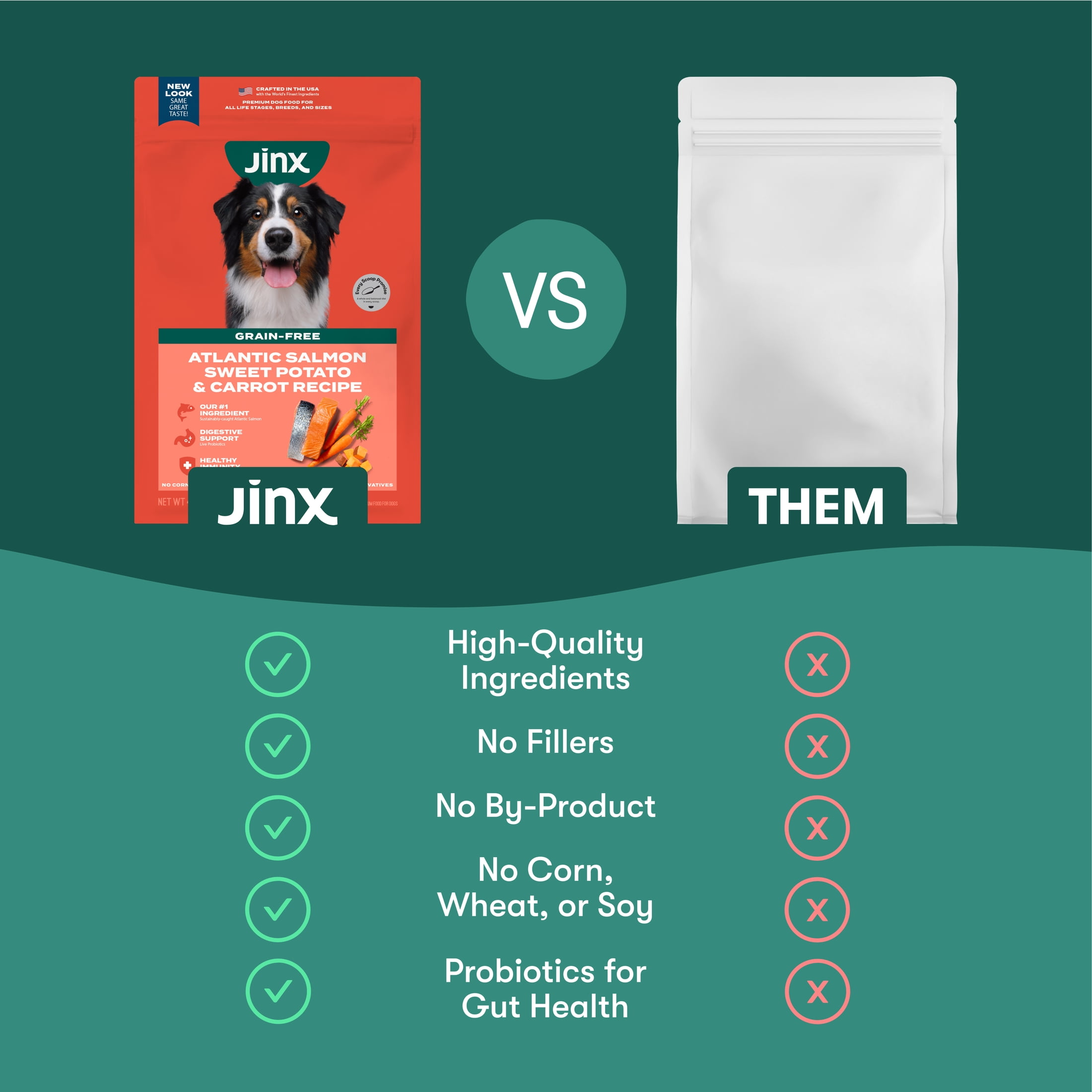 Jinx Salmon, Sweet Potato, & Carrot Grain Free Dry Dog Food, 23.5 lbs Bag