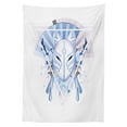 thumbnail image 3 of Ambesonne Kabuki Tablecloth Rectangular Table Cover, Fox Kitsune, 60"x90", Pale Blue White Beige, 3 of 4