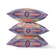 thumbnail image 3 of Pastel Floral Squares Suede Zippered Pillow with Insert Purple Orange, 3 of 3