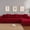 Wine Red, variant on Sectional Sofa Slipcovers L Shape Couch Covers, 2Pcs Stretch Anti-Slip Sofa Covers 3 + 2 Seaters Chaise Cover Furniture Protector,Gray