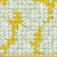 thumbnail image 2 of Ambesonne Yellow and White Fabric by the Yard Upholstery, Chamomiles, 2 Yards, Yellow White and Brown, 2 of 5