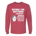 thumbnail image 2 of Wild Bobby, Office Dwight Quote Before I Do Anything, Pop Culture, Men Long Sleeve Shirt, Vintage Heather Red, Medium, 2 of 4