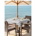 thumbnail image 4 of Square Outdoor Tablecloth with Umbrella Hole Flowers Bicycle Outside Table Cloth Waterproof Patio Table Cover Spring Farmhouse Floral Plaid Lattice Zipper Tablecloths for Picnic Camping 54x54 Inch, 4 of 8