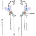 thumbnail image 4 of UBIUO Elf Ear Cuffs Clip on Earrings Butterfly Flower Tassel Filigree Elven Cosplay Fairy Ear Wrap Cuffs Earrings for Women Girls Wedding Jewelry - -, 4 of 4