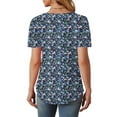thumbnail image 6 of Summer Tops for Women Viikei Womens Blouses Clearance under $10,Womens Summer Short Sleeve Tunic Tops,Women's New Short Sleeve Round Neck Pullover Chest Pleated Casual Print Top Multicolor S, 6 of 6