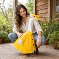 thumbnail image 6 of Porch Goose Raincoat 23 inch Yellow Rain Hat Set Water Repellent Two Piece Goose Clothes All Weather Outdoor Garden Statue Front Porch Yard Decor Gift, 6 of 6