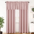thumbnail image 4 of PrimeBeau Blackout Window Valances - 2 Panels 52" W x 18" L Rod Pocket Short Curtains, Privacy Decorative Valances for Kitchen Living Room Bedroom Bathroom,Coral, 4 of 4