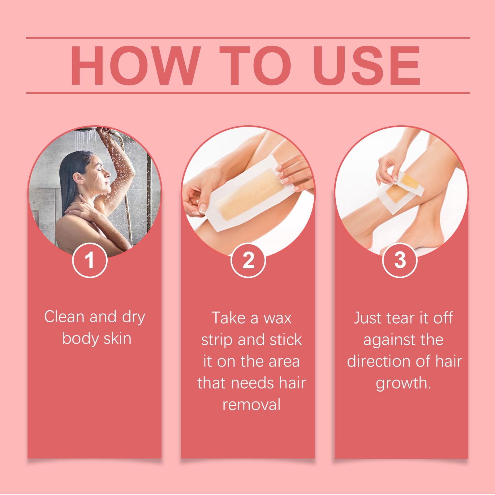 Alvantor Wax Strips Hair Removal for Legs and Body, Gentle and Fast-Working, Aloe 30 Count