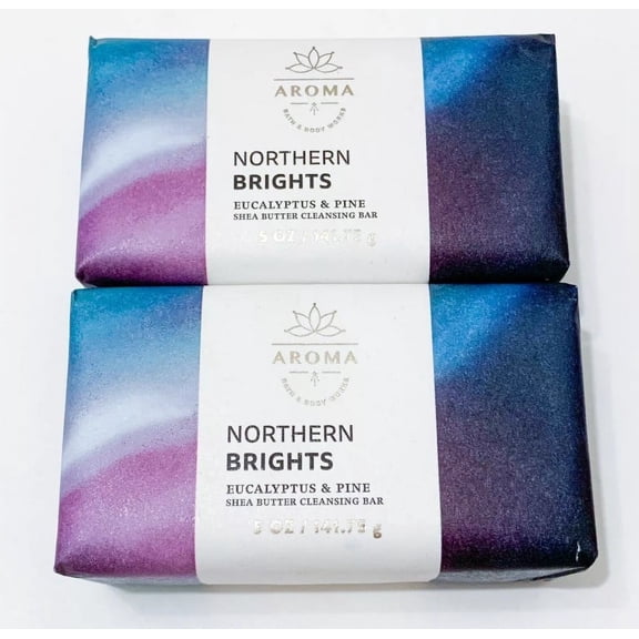Bath and Body Works Northern Brights Shea Butter Cleansing Bar 5 Oz, 2 Pack