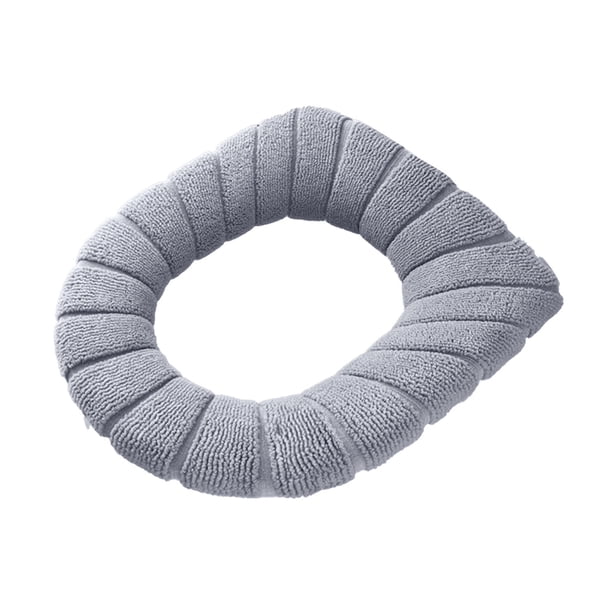 Alfombrilla de baño suave para el asiento del inodoro, elástica, fácil de colocar, con funda acolchada, cómoda y lavable.