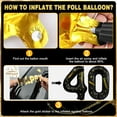 thumbnail image 5 of 40th Birthday Decorations Men Women, Black Gold 40th Birthday Party Decorations with 40th Birthday Balloons for Her Him, 5 of 8
