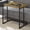 Brown, variant on Antique Nutmeg Finish Snack Table | Open Base for a Modern Touch | Wipeable Surface Ensures Cleanliness