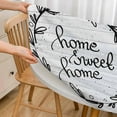 thumbnail image 3 of Home Sweet Home Round Tablecloth Lettering Word On Vintage Country Wooden Board Table Cover Table Cloth for Indoor Dining, Outdoor Picnic Parties, Camping,Fits for Table 40-44", 3 of 6