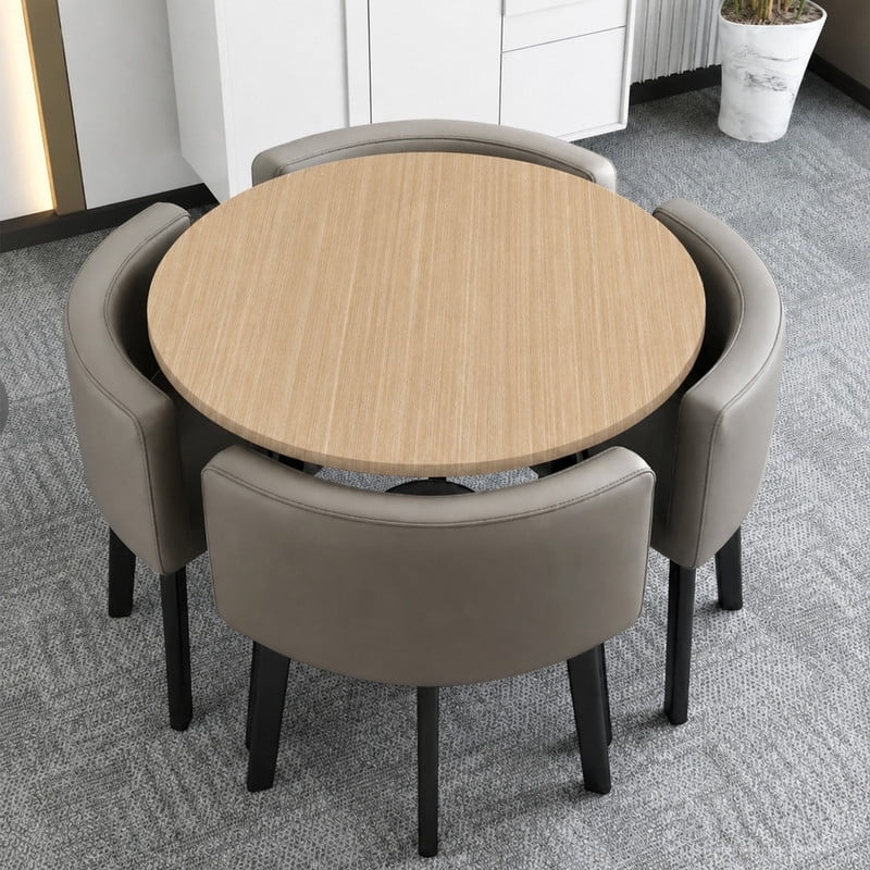 modern space-saving round dining set product