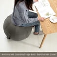 thumbnail image 3 of Yoga Ball Cover 65cm Cotton And Linen Fabric, Non Slip Durable, Portable With Handles, Ideal For Pilates, Yoga, Back Abdominal Muscles, Pregnancy Exercises, 3 of 8