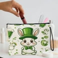 thumbnail image 1 of Ovzne Sac Cosmétique pour Poupée Lapin de Pâques de la Saint-Patrick, Rouge à Lèvres pour Dames, Sac de Lavage Portable et Tendance, Sac de Rangement Multifonction, Pochette de Sac en Liquidation, 1 of 6