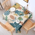 thumbnail image 2 of Beige Pioneer Flower and Leaf Pattern Square Tablecloth,Waterproof Square Table Cover,Wipeable Spillproof Washable Table Cover for Home Kitchen Party Decor 60"x60"(152x152cm), 2 of 6