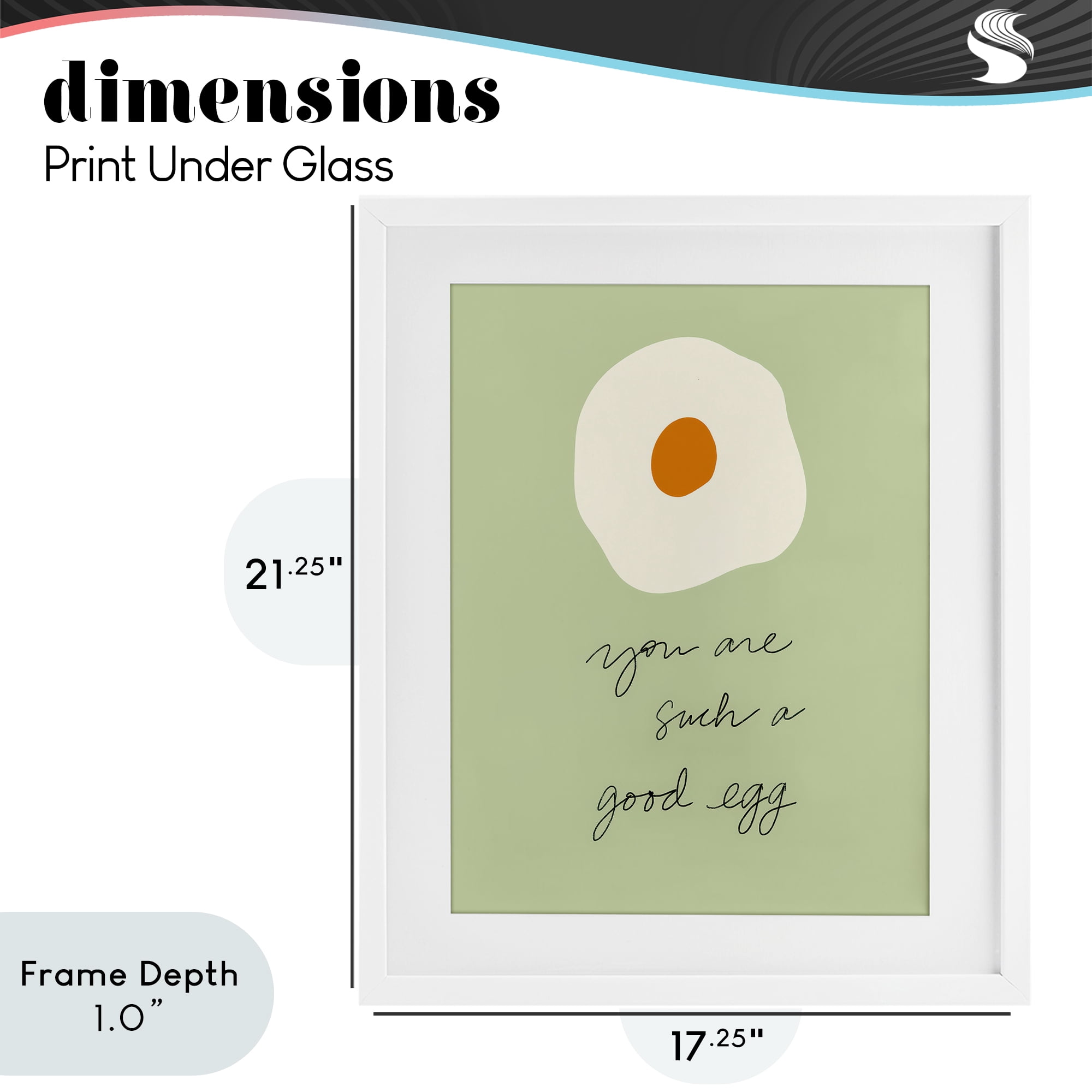 Stupell Industries You Are A Good Egg White Framed Print Under Glass, design by SD Graphics Studio