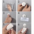 thumbnail image 3 of 3PCS Bathroom Punch-Free Wall Mounted Soap Shelf Drain Rack Hook, 3 of 5