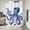Blue, variant on No Hook Shower Curtain with Built-In Rings, Vintage Linen Window for Bathroom,No Hook Shower Curtain with Built-In Rings, Pastoral Beige Linen Texture Farmhouse 36"x72"