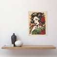 thumbnail image 2 of Tattoo Pin Up Girl Roses Rockabilly Americana 50s Unframed Wall Art Print Poster Home Decor Premium, 2 of 3
