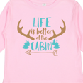 thumbnail image 4 of Inktastic Life is Better at the Cabin, Deer Antlers, Camping Boys or Girls Long Sleeve Toddler T-Shirt, 4 of 5