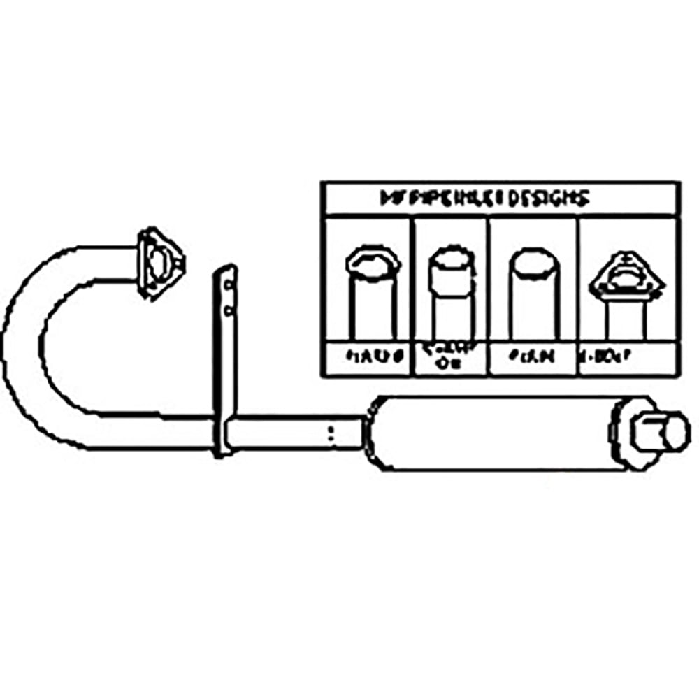 MF8010 Fits Massey Ferguson Tractor Muffler TO35 Shell Length 10.25"