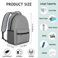 thumbnail image 6 of Black and White Checkered Backpack for School,Cute School Bag,Schoolbag with Adjustable Shoulder Straps & Padded Back,15.3"x11"x6.7", 6 of 6