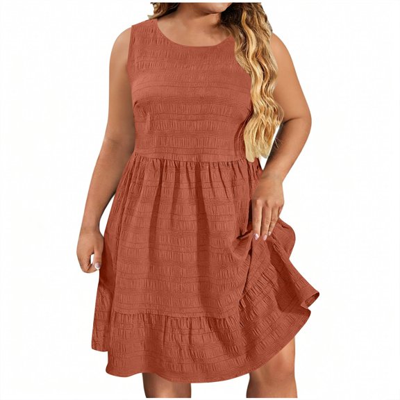 yillto Womens Plus Size T Shirt Dress Casual Short Short Sleeve V Neck Loose Summer Midi Dresses