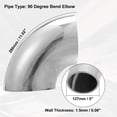thumbnail image 3 of 1 Unidad OD 5 Pulgadas 90 Grado Escape Codo Tubo SS304 Inoxidable Acero, 3 of 7