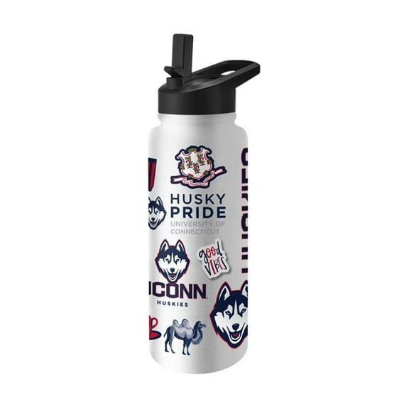 Logo Brands 226-S34QB-63 UConn 34 oz Native Quencher Bottle