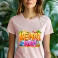thumbnail image 5 of Tropical Beach Bum Shirt – Colorful Vacation Graphic Tee, Maroon, Size 3XL, 5 of 6